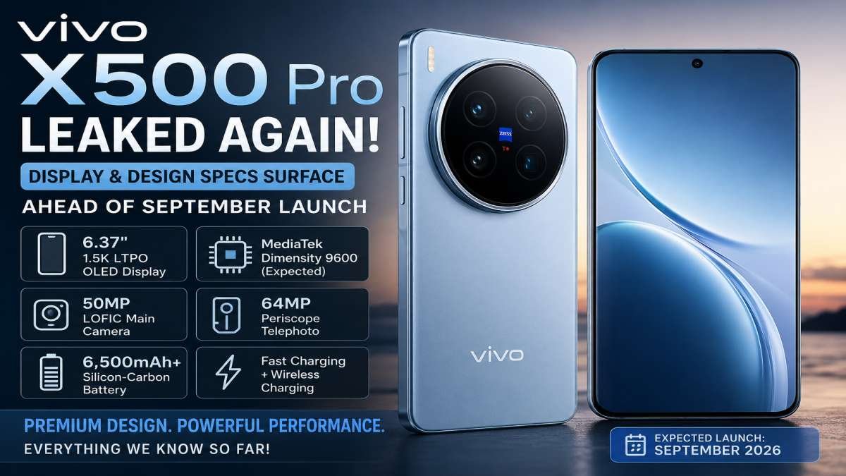 Vivo X500 Pro Design, Display Leaked Before September Launch
