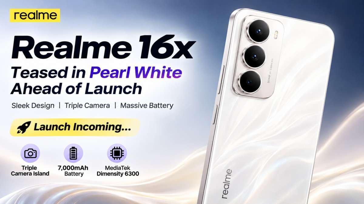 Realme 16x Teased in Pearl White Ahead of Launch